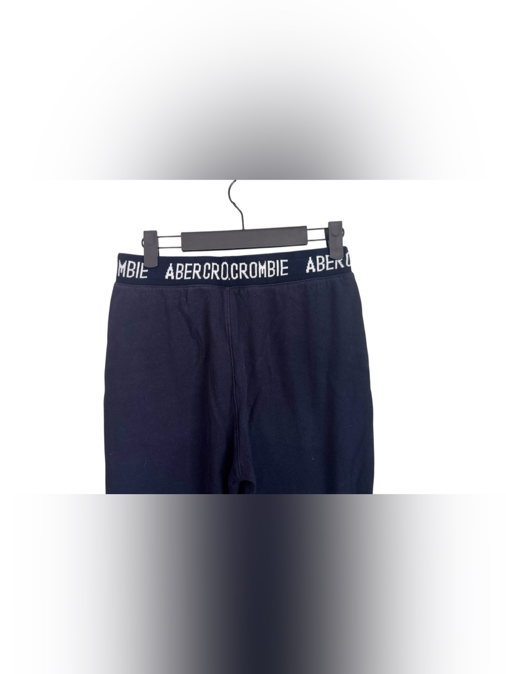 Abercrombie Kids Boys black / white Essential Fleece Joggers Size 13/14 - Picture 4 of 6